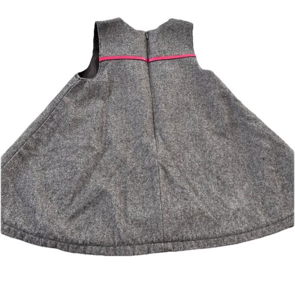 Gymboree girls Vtg CITY SIDEWALK 2003 Gray Wool Dress 12-18 mo Girl Dog Puppy - Picture 8 of 8